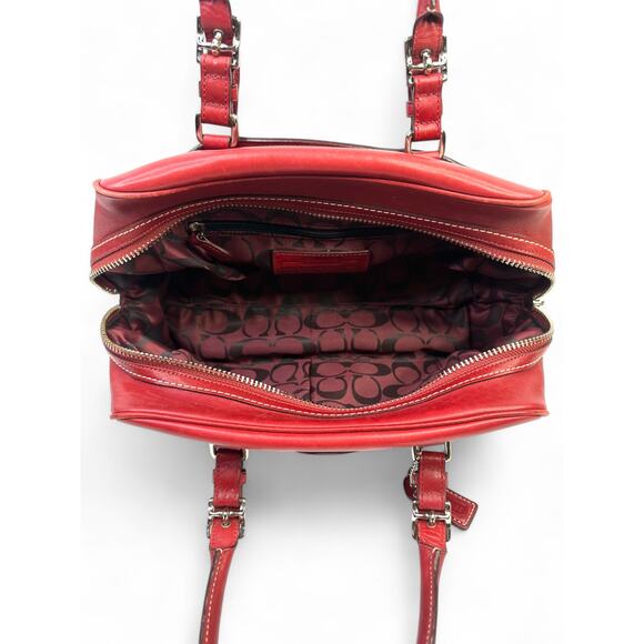 Coach Hamptons Vintage Y2K Red Leather Satchel - Picture 14 of 15